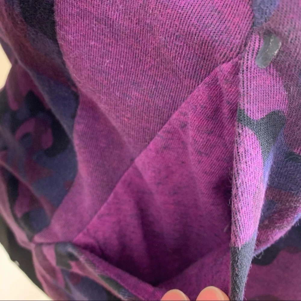 Nike Purple Camo Fleece‎ Crew Neck Sweatshirt A6